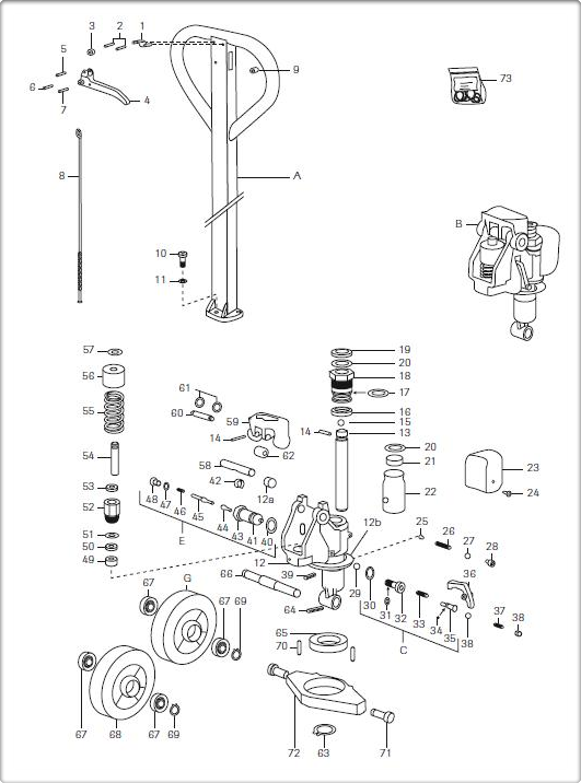 Jungheinrich AM2000 Hydraulic Pump Drawings