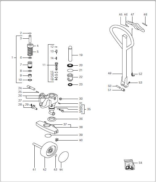 Jungheinrich AM2200 Hydraulic Pump Drawings