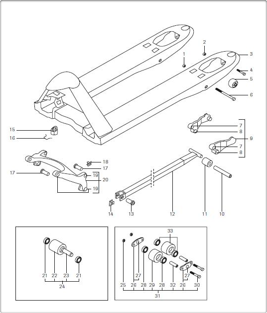 Jungheinrich AM2200 Main Frame Drawings