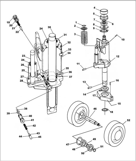 BT L2000, L2300, L2000-U, L2300-U Hydraulic Unit Drawings