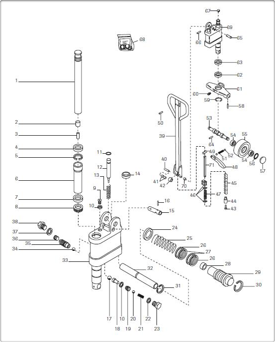 Crown PTH50 Hydraulic Pump Assy Drawings