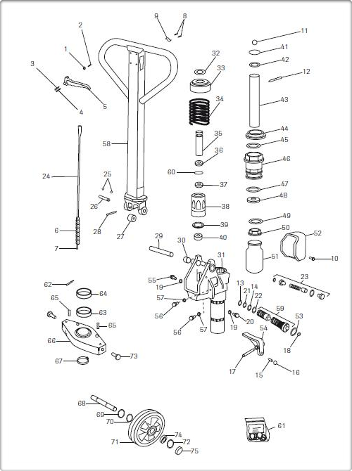 Ecolift Hydraulic Pump Assy Drawings