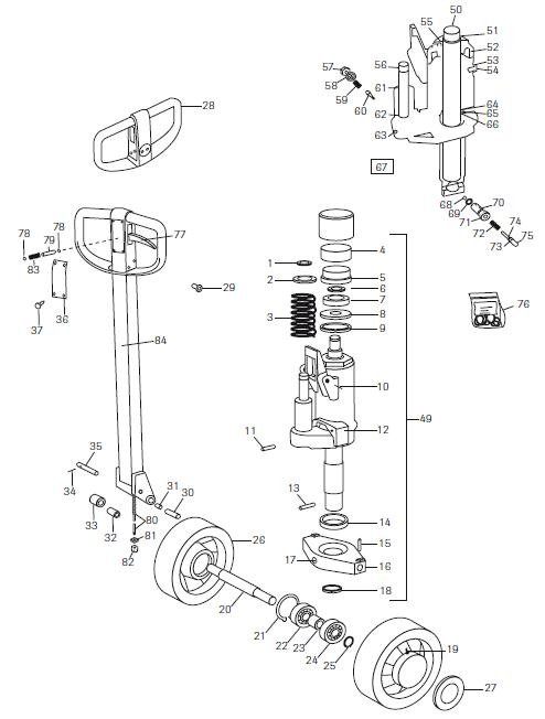 BT LHM 230 Hydraulic Pump Assembly Drawings